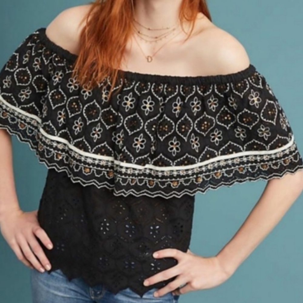 Anthropologie Hemant and Nandita Mavra Top Blouse S EUC Worn Once!